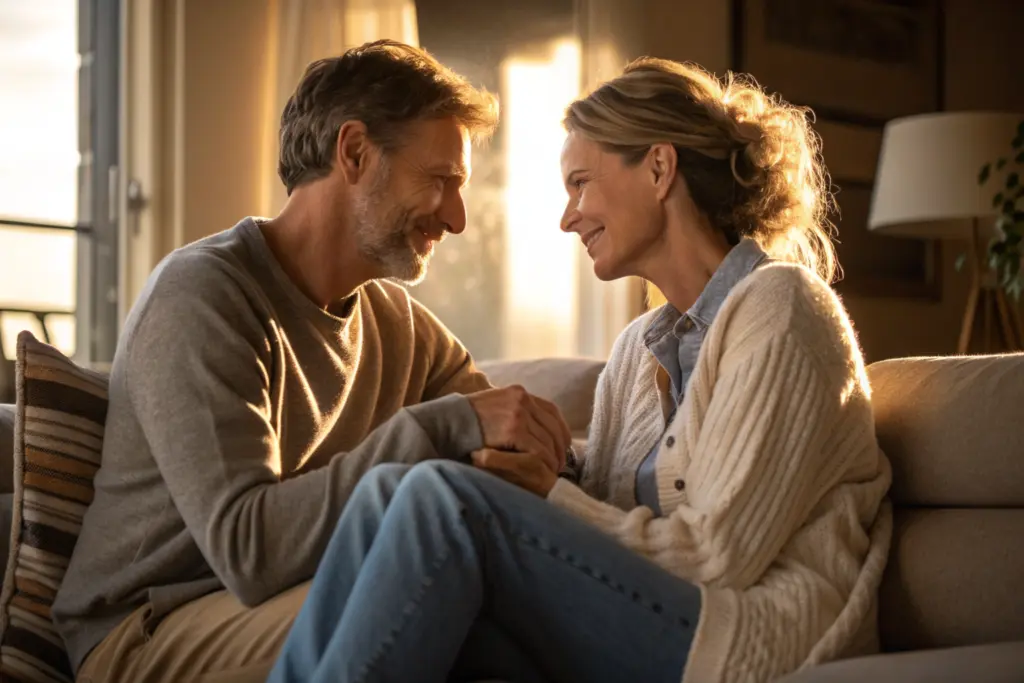 Stel herstelt verbinding met tederheid en wederzijds vertrouwen