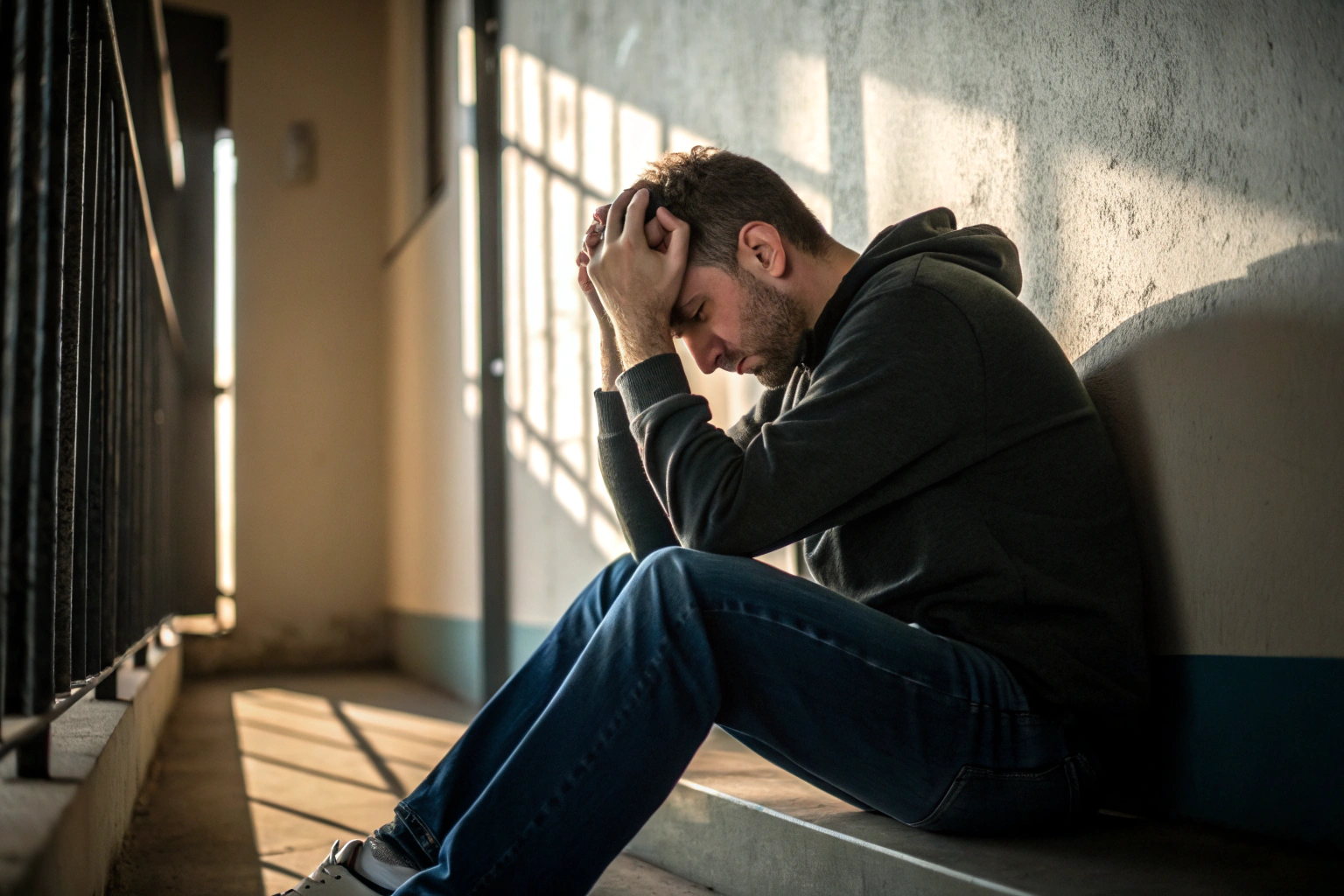 Stel in bed met emotionele afstand en spanning tussen partners