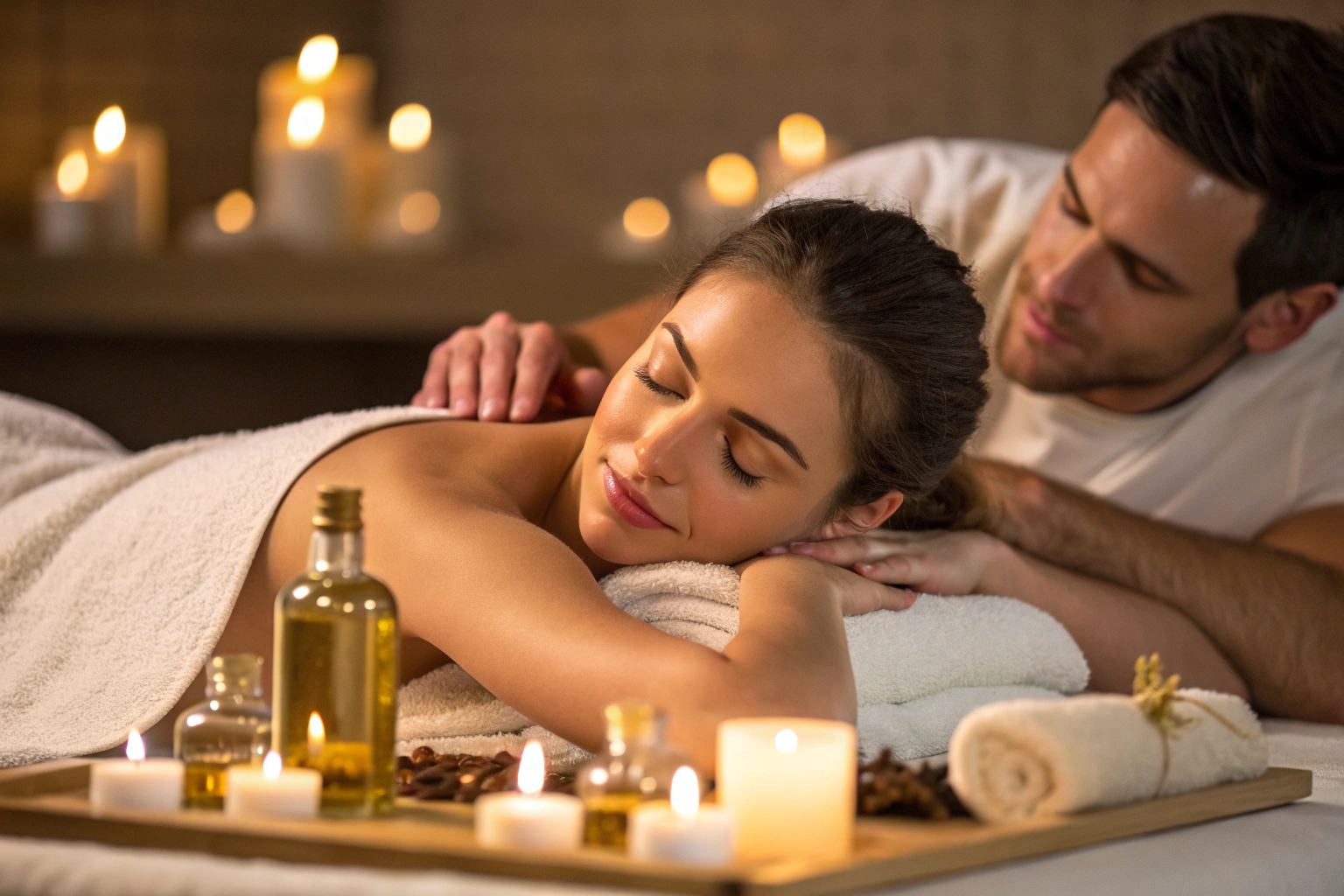 Sensual intimiteit met sfeer en zintuiglijke ervaring