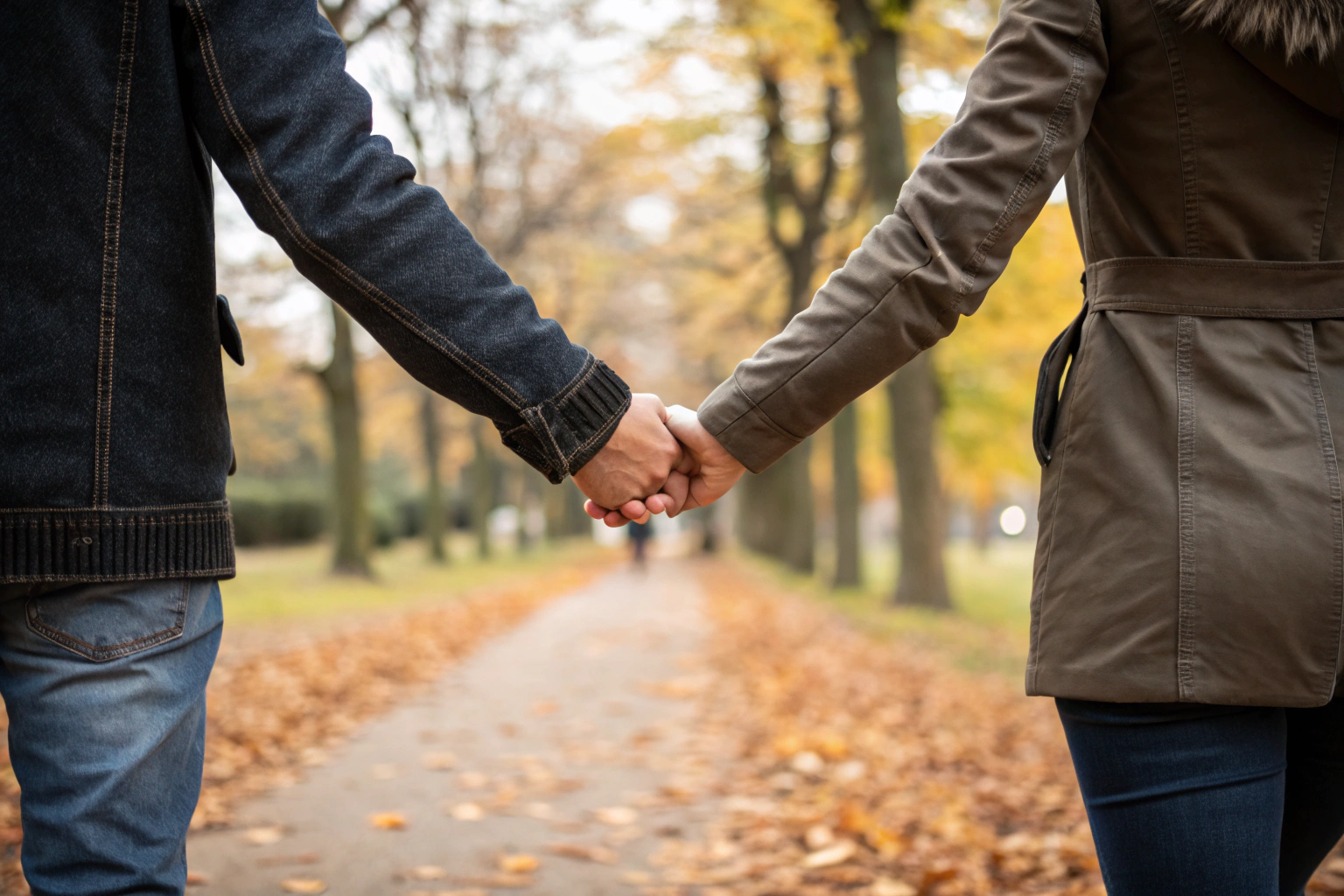 Fysieke intimiteit in relatie door hand vasthouden tijdens wandeling