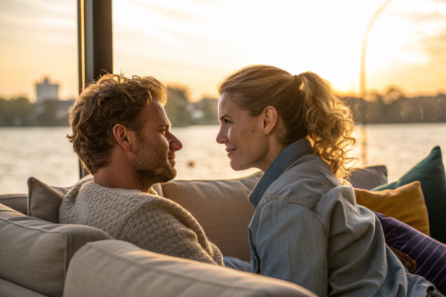 Intiem stel in diep gesprek emotionele verbinding relatie