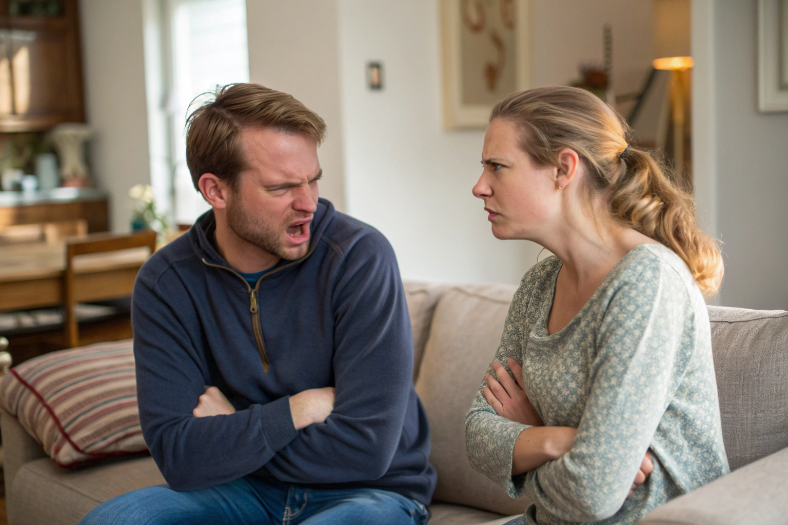 Gespannen koppel ervaart relationele problemen thuis