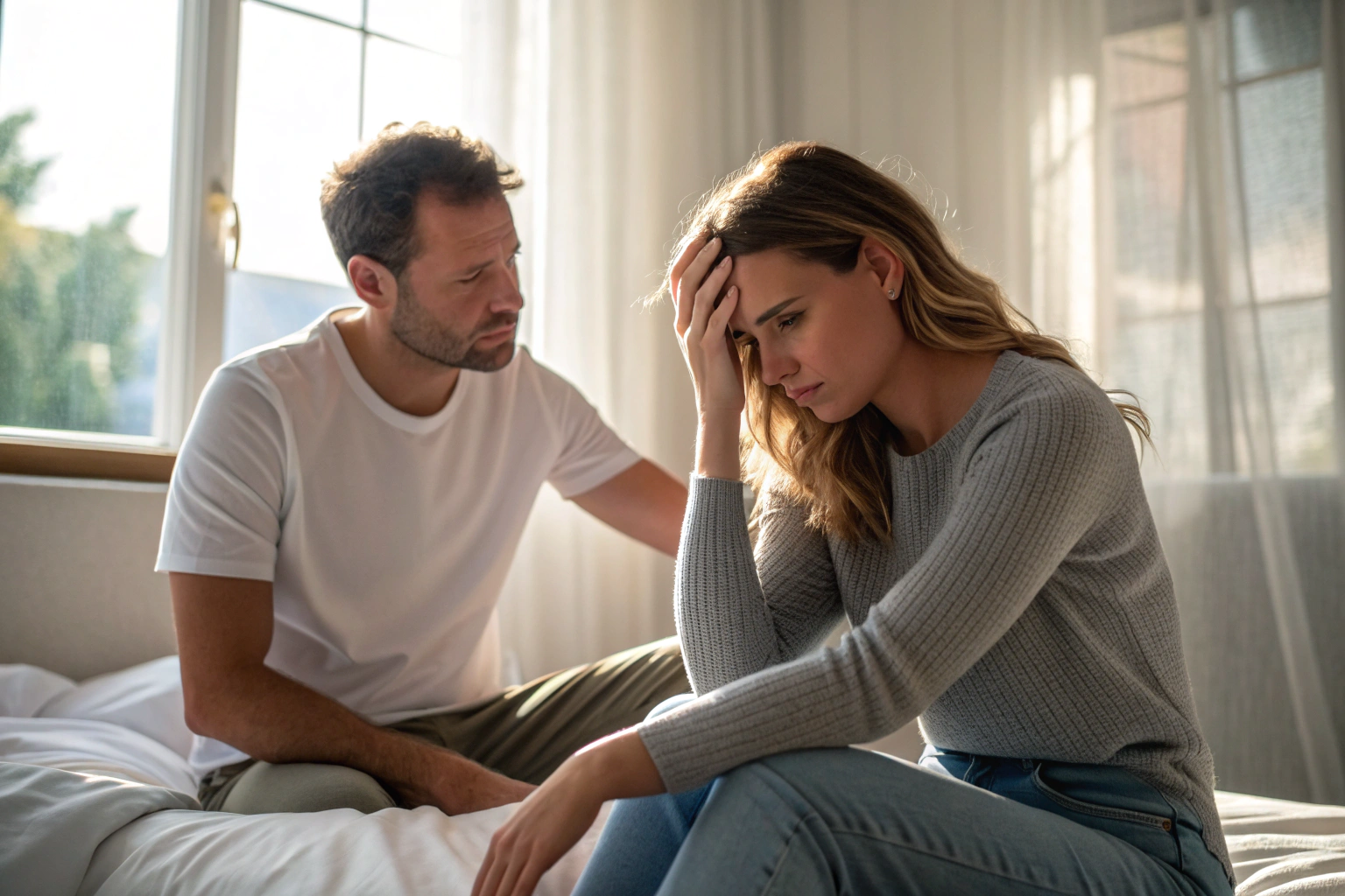 Man troost van streek partner - fawn response dynamiek