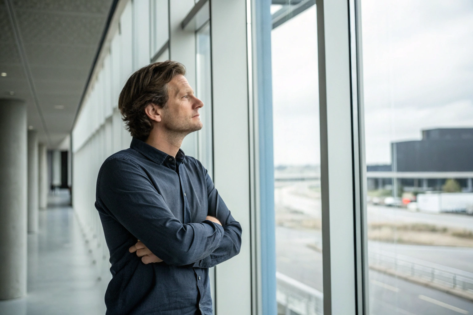 Vermijdende hechtingsstijl - man staat alleen bij raam met gekruiste armen