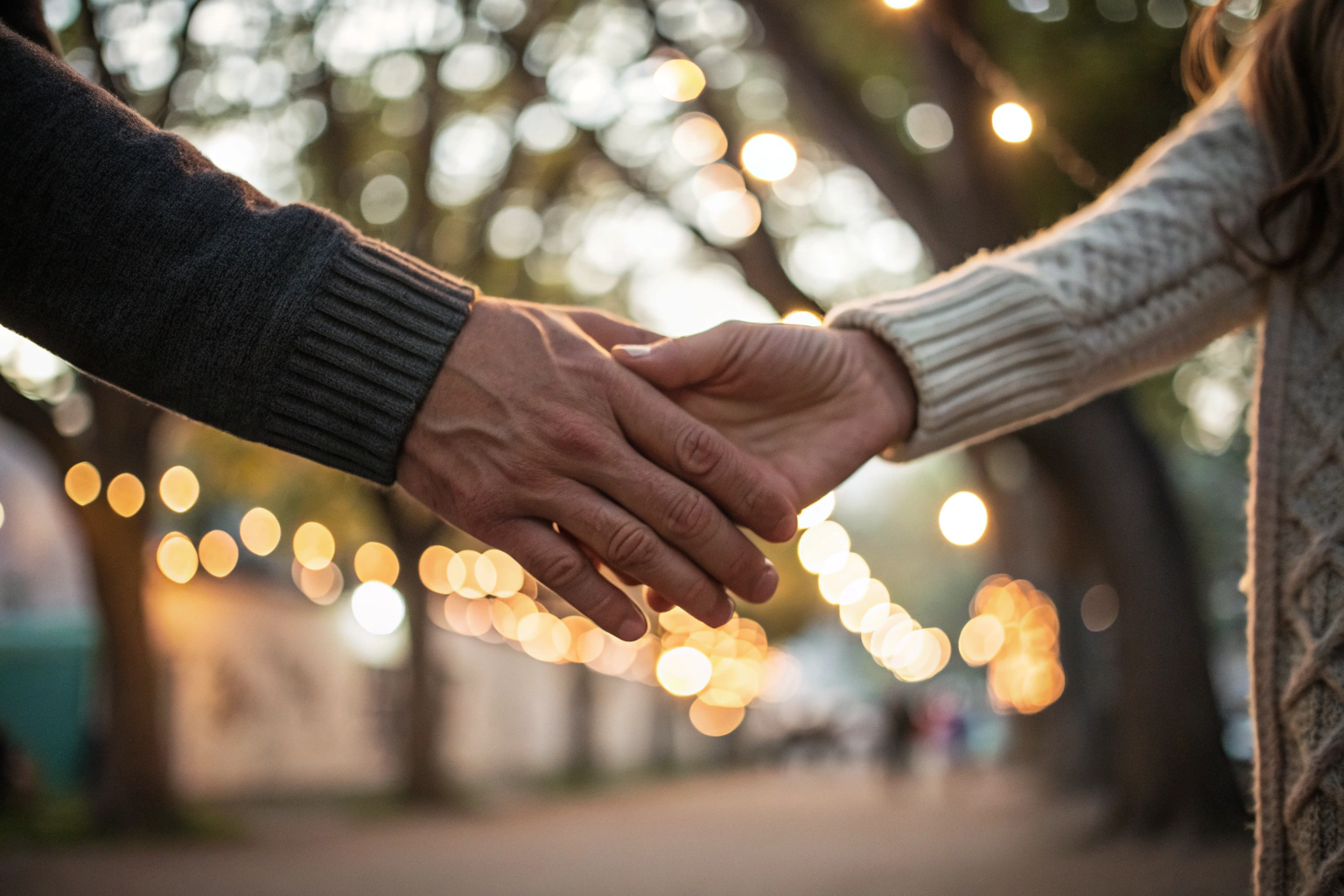 Twee handen die elkaar bereiken met zachte emotionele verbinding