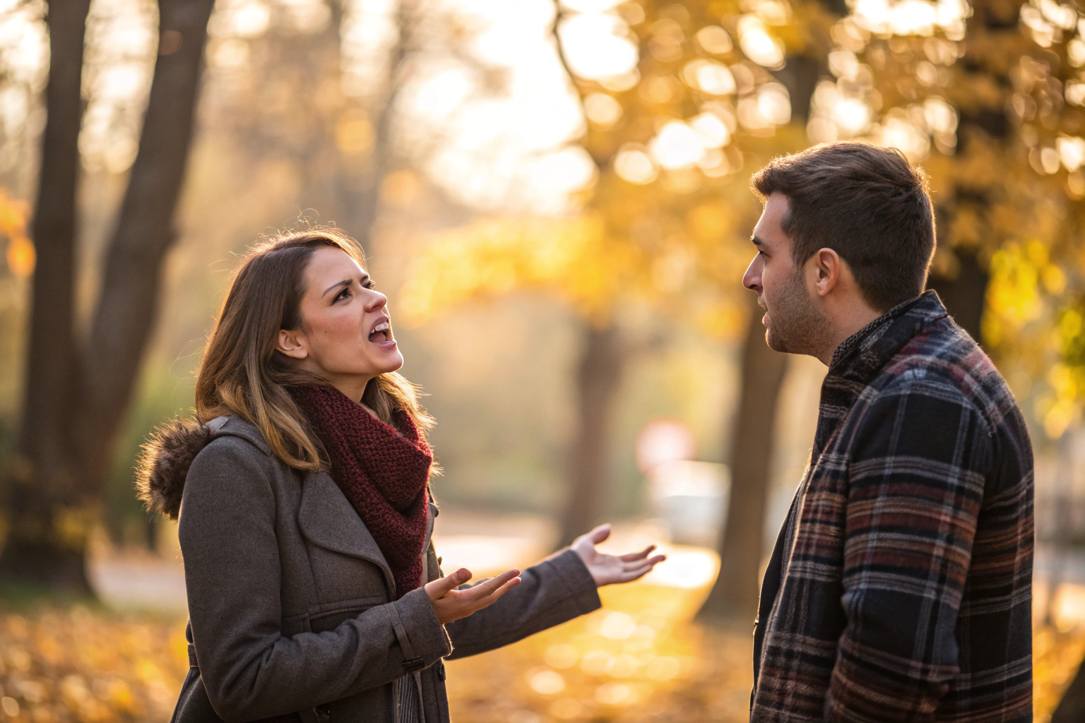Man en vrouw in gesprek waarbij ze elkaar niet begrijpen