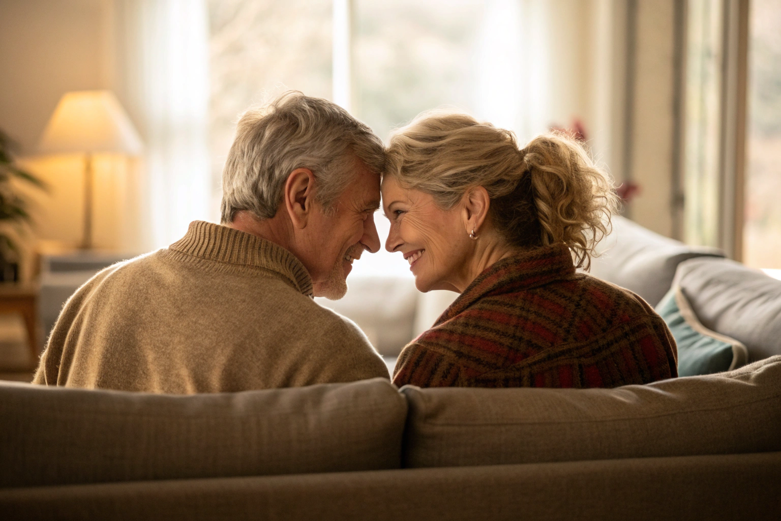 Moment van emotionele verbinding tussen partners in relatie