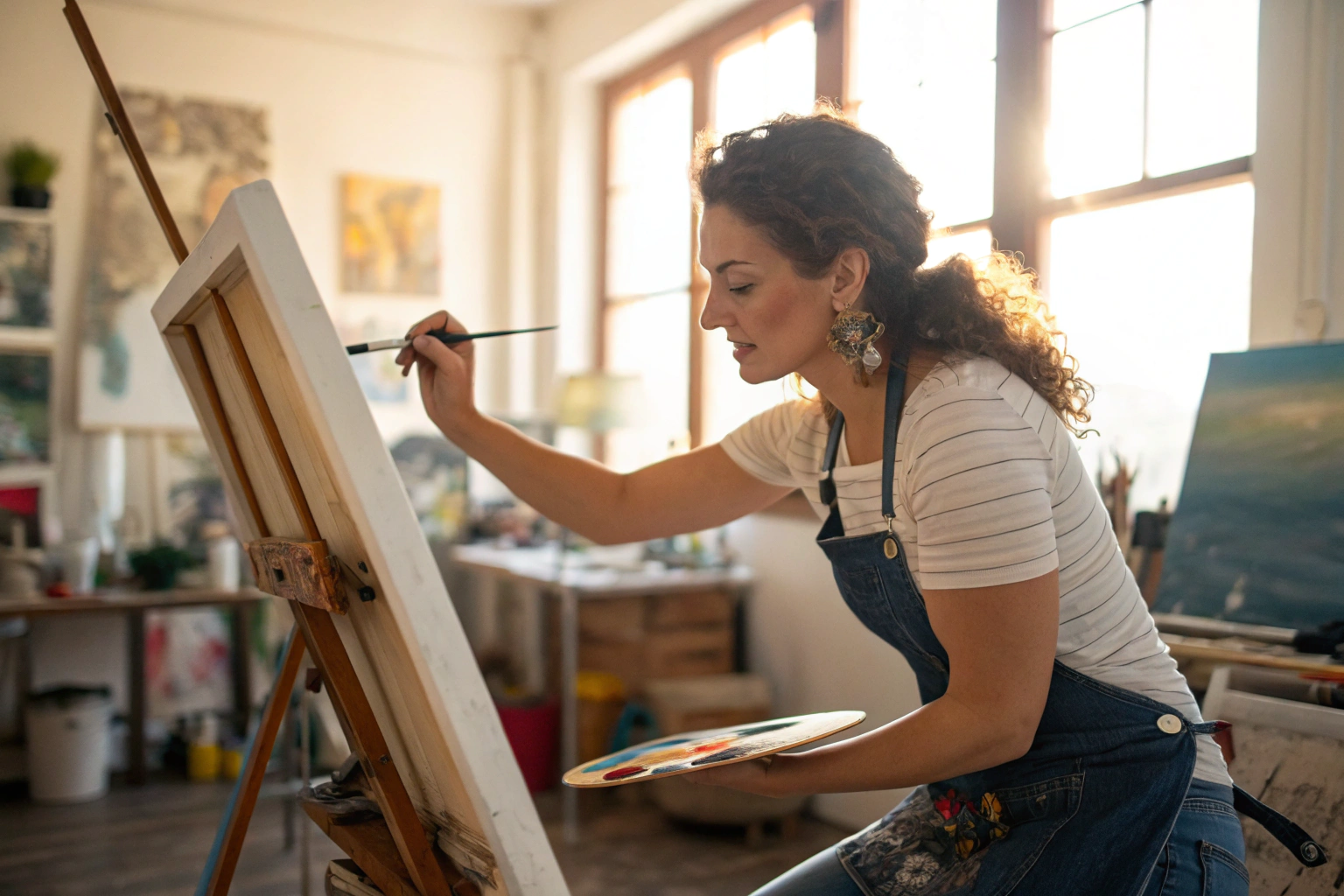 Vrouw vol passie aan het schilderen: authenticiteit en eigen passie trekken mannen aan
