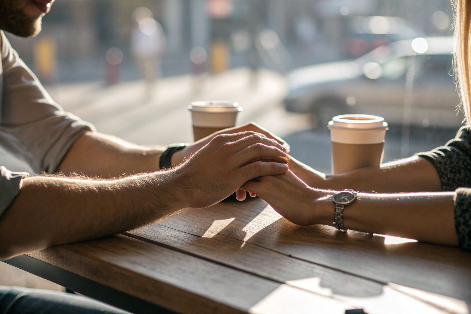Handen van een stel die verbinding tonen ondanks het stellen van grenzen