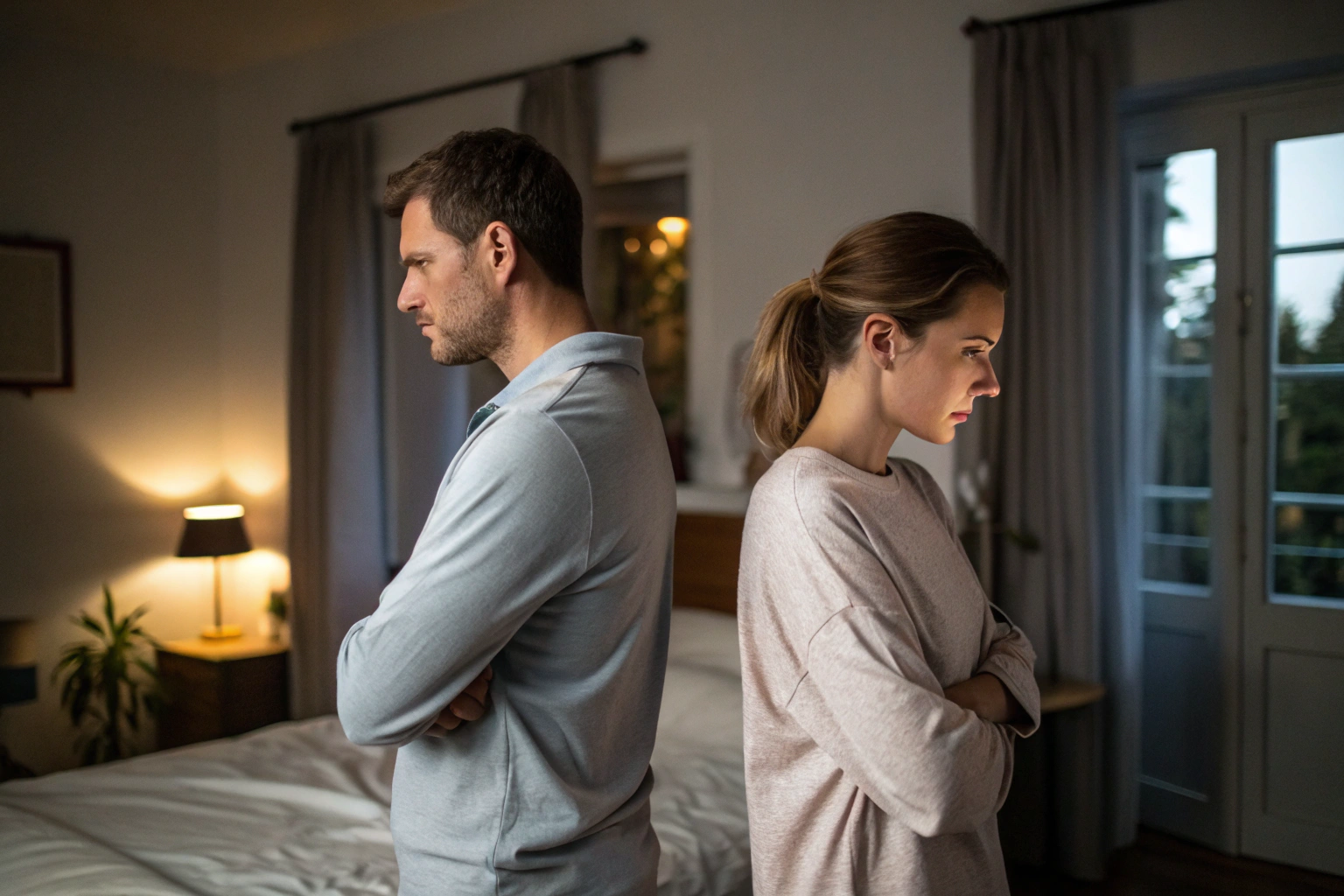 Stel rug aan rug in slaapkamer door automatische reactiepatronen