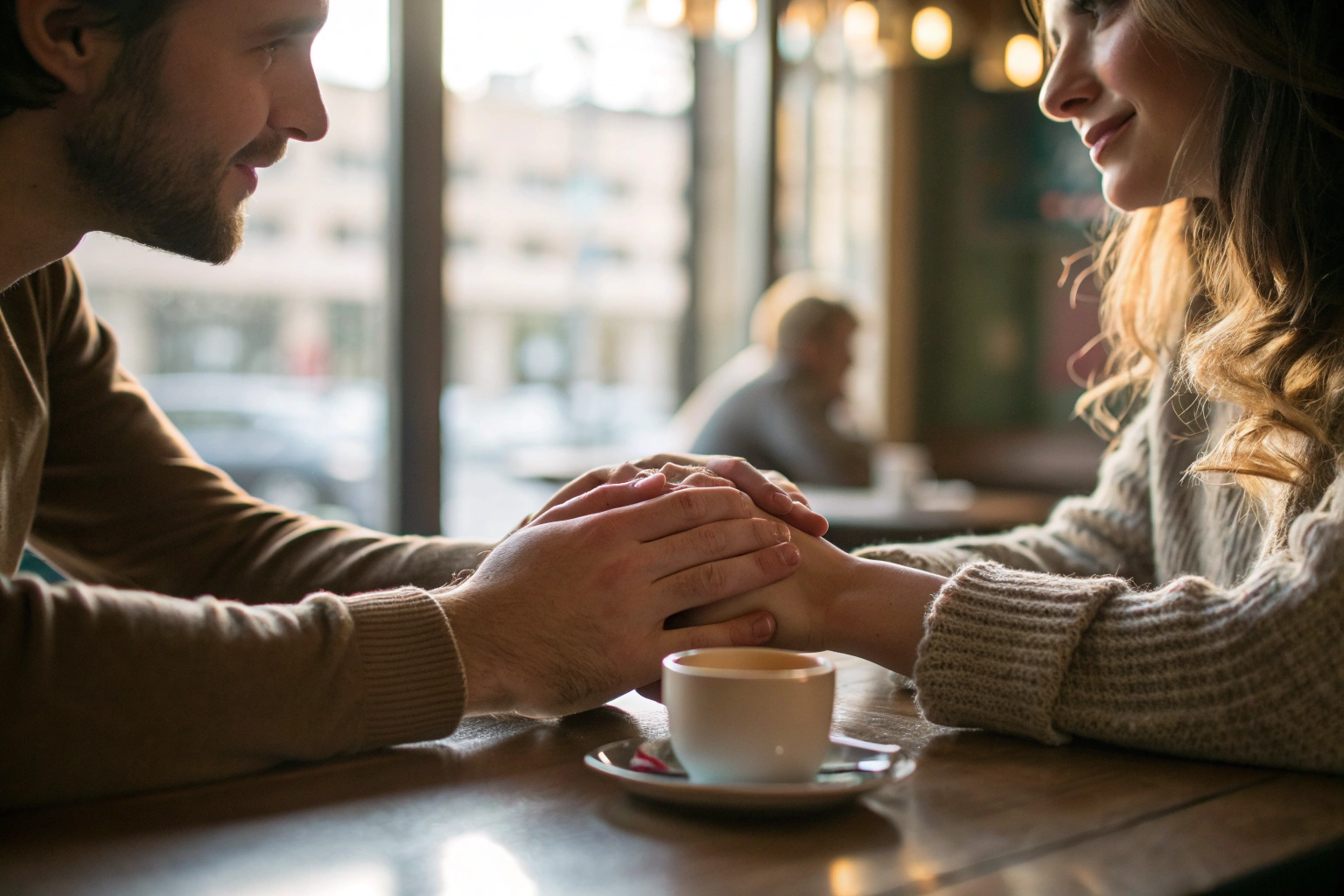 Stel dat elkaars hand vasthoudt als eerste stap naar grip op triggers