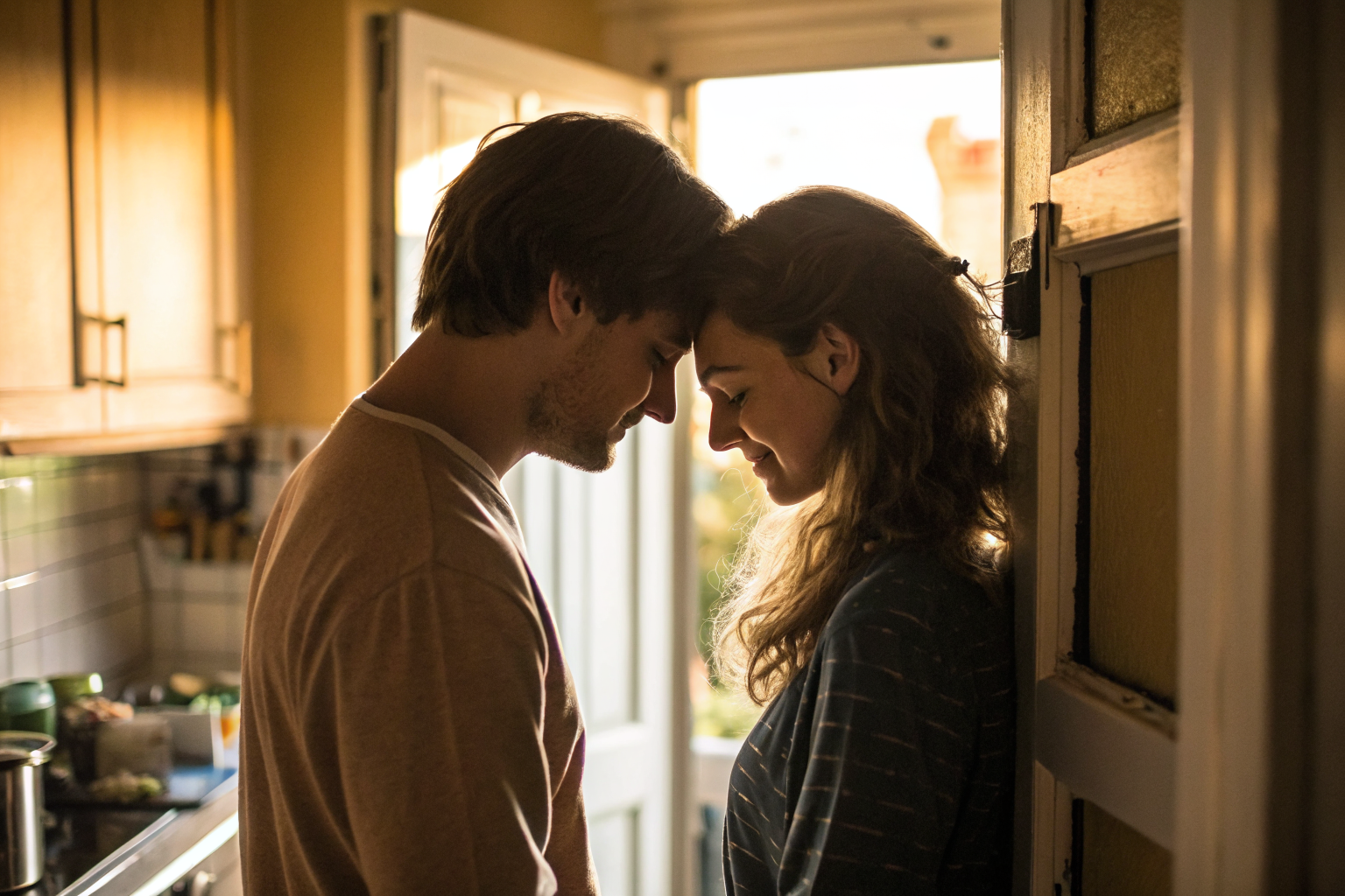 Stel houdt elkaar vast als oefening voor emotionele verbinding