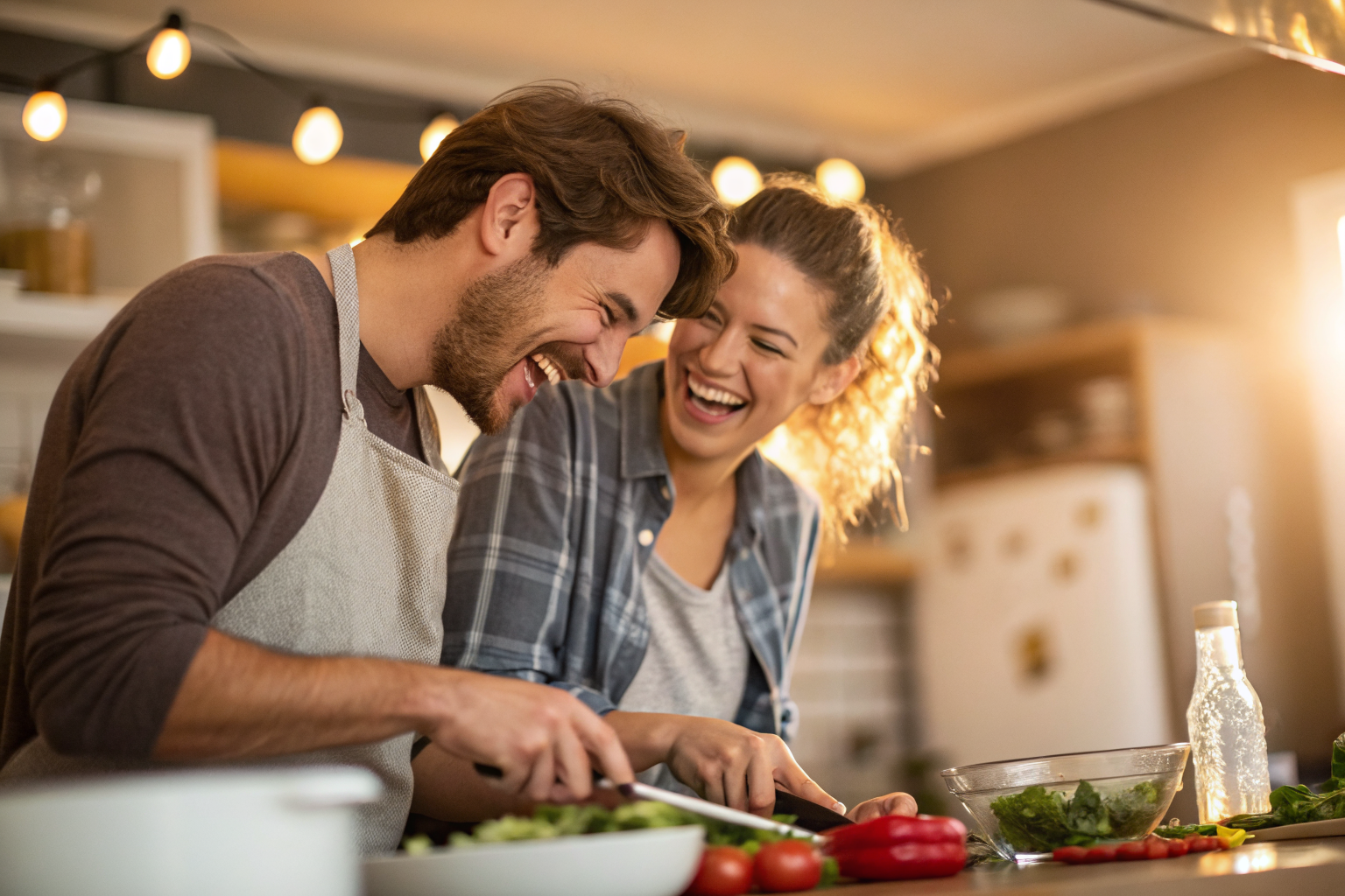 Tijd beschermen als relatiegrens: koppel kookt samen als bewust ritueel
