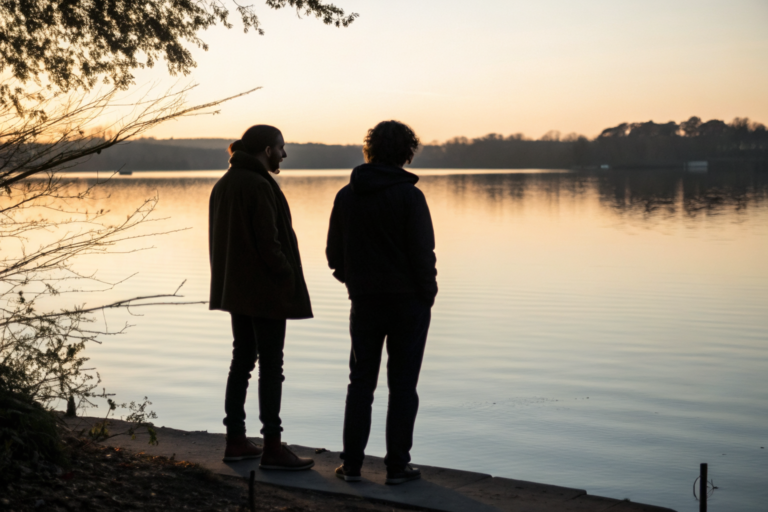 Gelijkwaardigheid in je relatie: twee partners naast elkaar bij het water