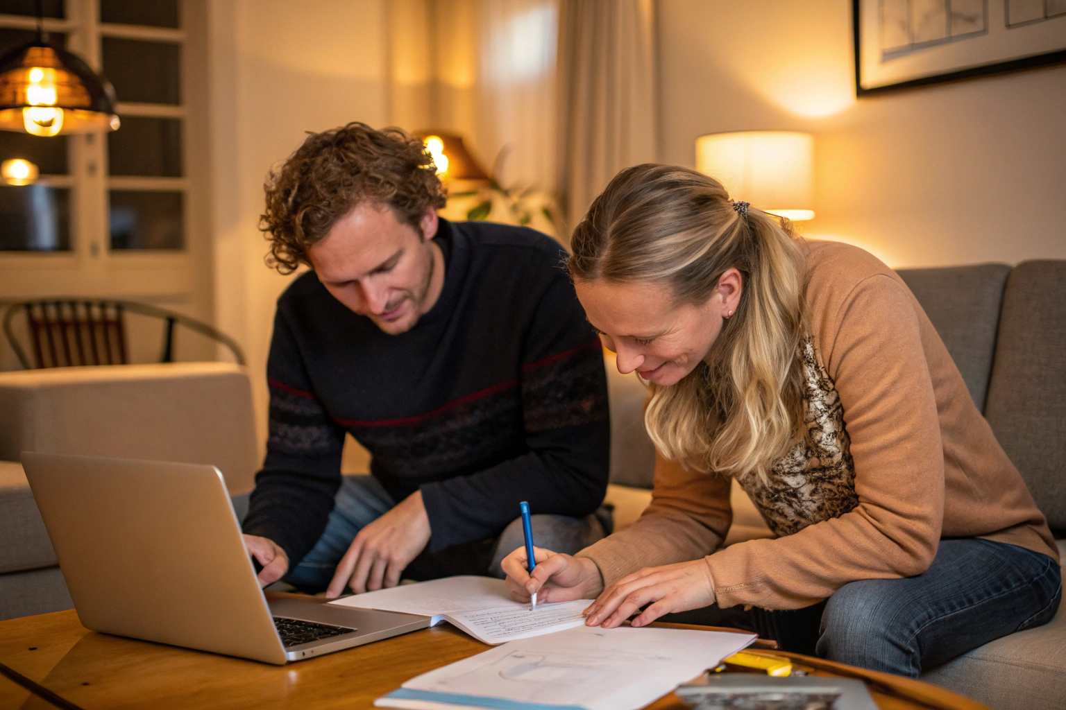 Stel werkt samen, teamwork en partnerschap, we-denken in actie