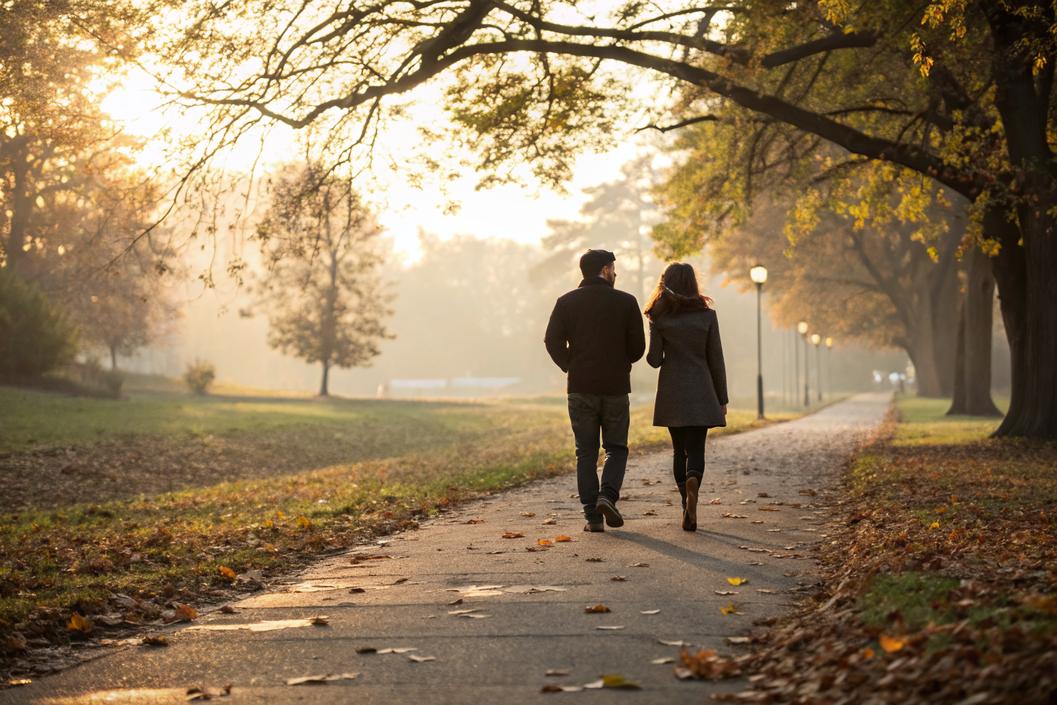 Stel dat naast elkaar loopt als beeld voor groeiende decentrering in relaties
