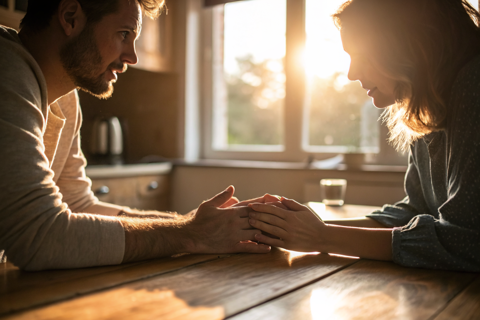 Stel aan keukentafel — partner accepteren wie je bent begint met echt kijken