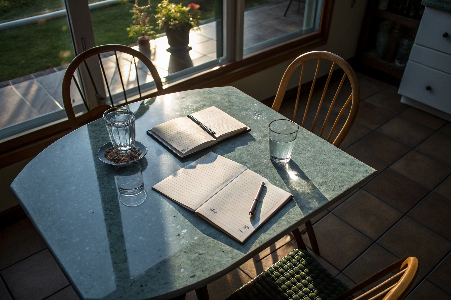 Beeld bij wijsheid in relaties: dining table